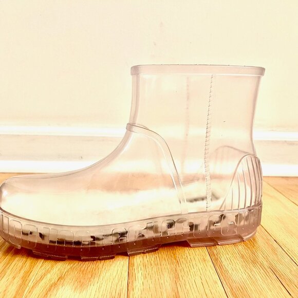 NEW UGG Clear Drizlita Rain Boots with wool-blend removable insole - Picture 4 of 9